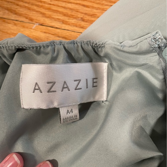 Azazie Nahrin Bridesmaid Dress in Agave - Size A4 - Picture 7 of 11